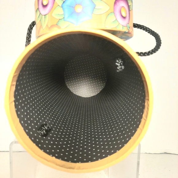 Floral Patterned Black Wine Tote Mary Engelbreit - Picture 4 of 5